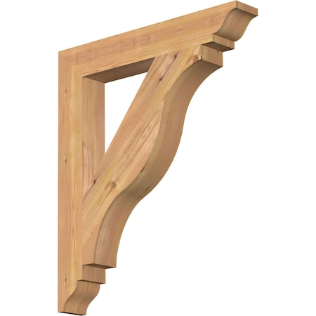 Ekena Millwork Funston Traditional Smooth Bracket, Western Red Cedar, 3 1/2"W x 24"D x 28"H BKT04X24X28FST01SWR